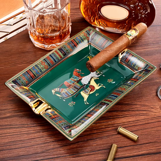Cinzeiro Horse para Charuto de Cerâmica - Edição Especial Cohiba de 1984 + Caixa para Presente