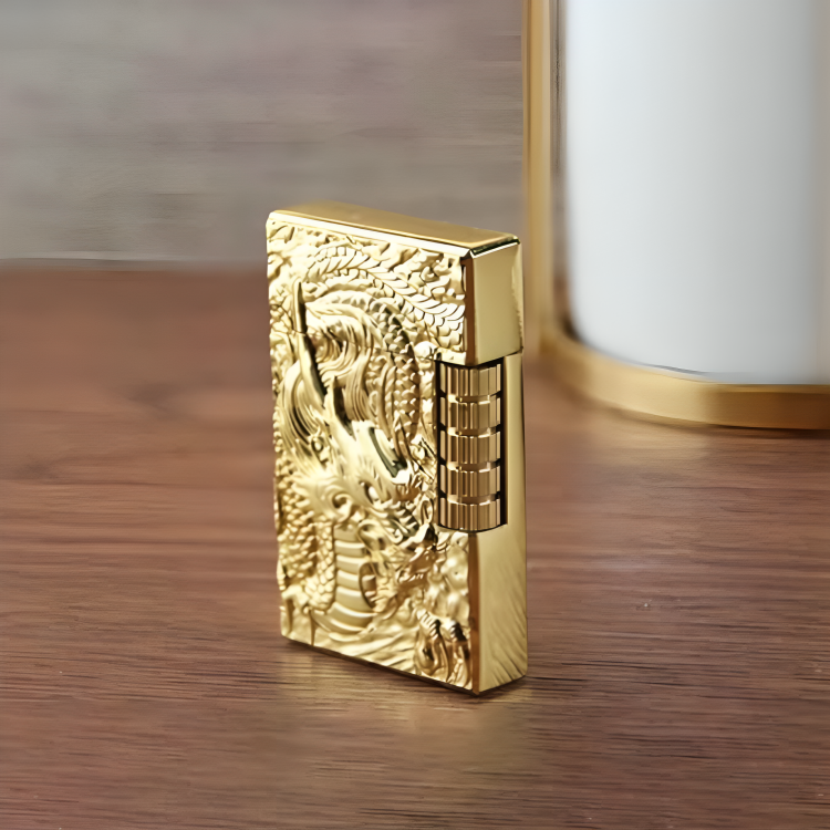 Isqueiro Gold Dragon (Compre 1 Leve 2)